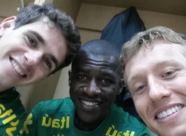 Oscar, Ramires, and Lucas could team up in Brazil's midfield against South Korea or Zambia.