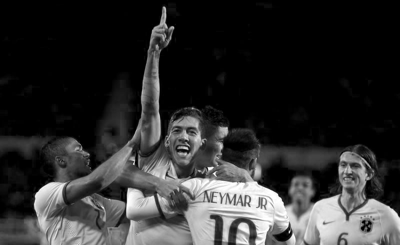 Roberto Firmino and Neymar Brazil